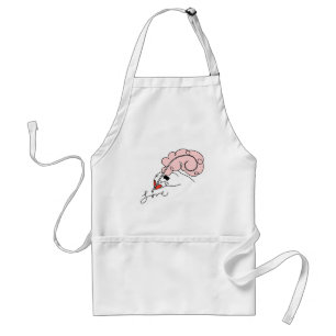 Tablier Stylo en plume Quill rose manuscrit