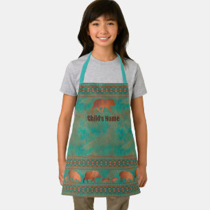 Tablier Sud-ouest Javelina Cuivre Turquoise Enfants person