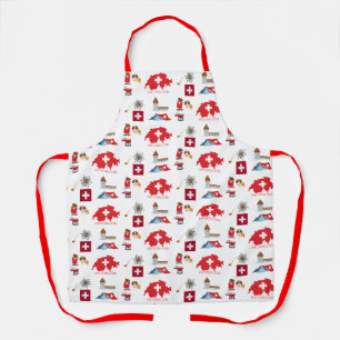 Tablier Suisse Voyage et culture Icons Motif