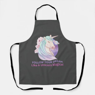 Tablier Suivez Votre Rêve Comme Une Magie Unicorne