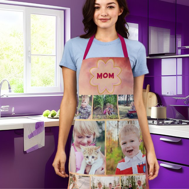 Tablier Sun Glow Rose Fade Moms Apron Photo Collage (Créateur téléchargé)