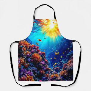 Tablier Sunlit Coral Reef Wonderland