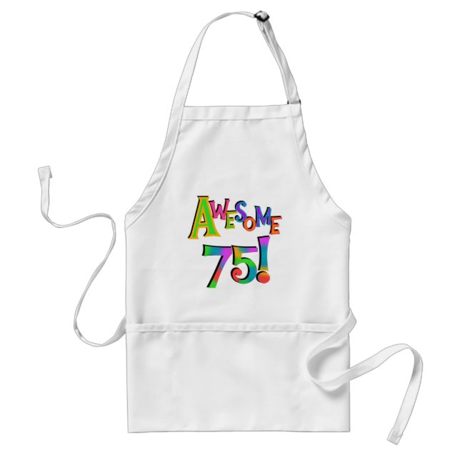 Tablier Super 75 T-shirts et cadeaux d'anniversaire (Devant)