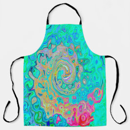Tablier Super Abstrait Rainbow Liquid Swirl