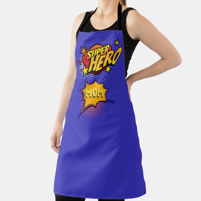 Tablier Super Hero Mom Comic Style de livre (Insitu)