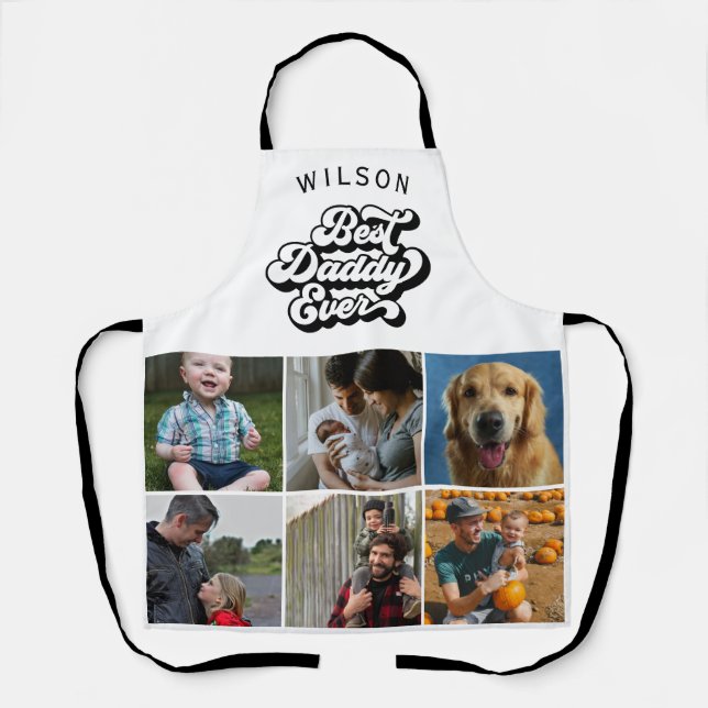 Tablier Super Retro Best Daddy Ever Neuf Nom de la photo (Recto)
