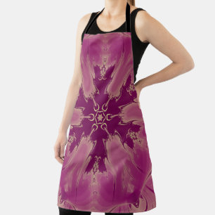 Tablier Superbes teintes violettes de fleurs exotiques