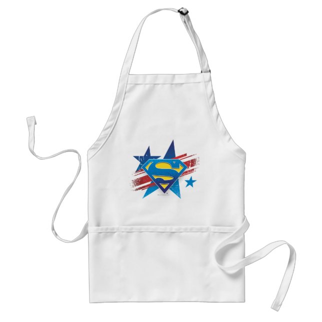 Tablier Superman Stylisé | Logo Stars et Stripes (Devant)