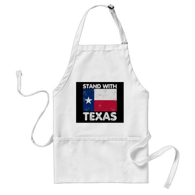 Tablier Support Texas I Stand With Texas Texan Flag (Devant)