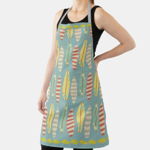 Tablier Surf, Hibiscus Fleurs Stripes Stripes