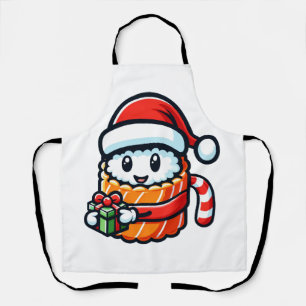 Tablier Sushi de Noël - Mignonne Conception de caricature 