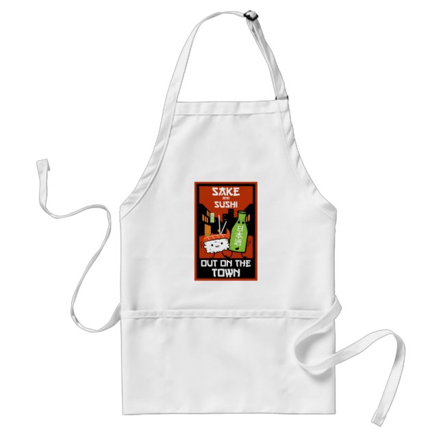 Tablier Sushi Et Sake Foodies Napkin (Devant)