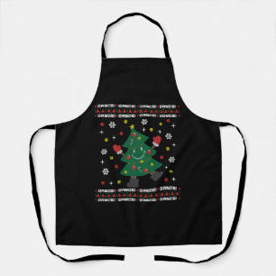 Tablier Sweater de Noël moche de vacances DANSE XMAS TREE