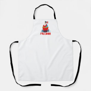 Tablier Sweet Freedom Cupcake 4 juillet Art 4 juillet