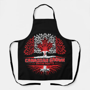 Tablier Switzerland Swiss Canadian Canada Tree Roots Flag