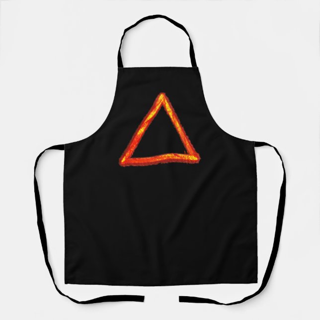 Tablier Symbole d'alchimie d'élément de feu lame (Recto)