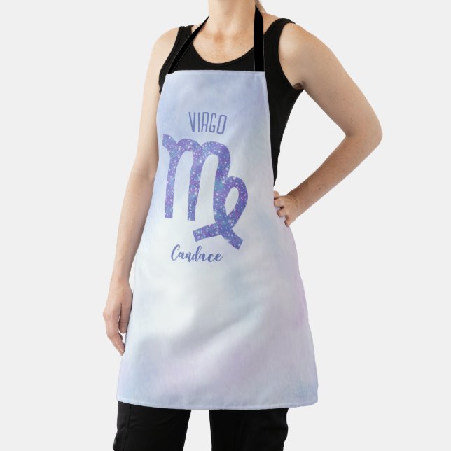 Tablier Symbole d'astrologie Virgo personnalisé violet (Insitu)