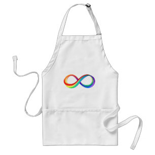 Tablier Symbole d'infinité arc-en-ciel stratifié