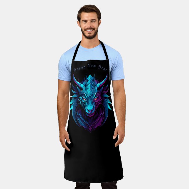 Tablier Symbole dragon, personnalisation (Porté)