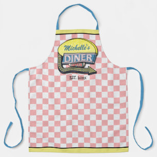 Tablier Symbole du dîner Rétro les années 50 Vérificat