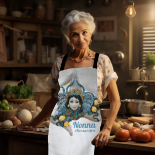 Tablier Symbole Nonna Apron Trinacria Sicilienne Trois Lég