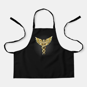 Tablier Symbole Polygonal Or Caduceus