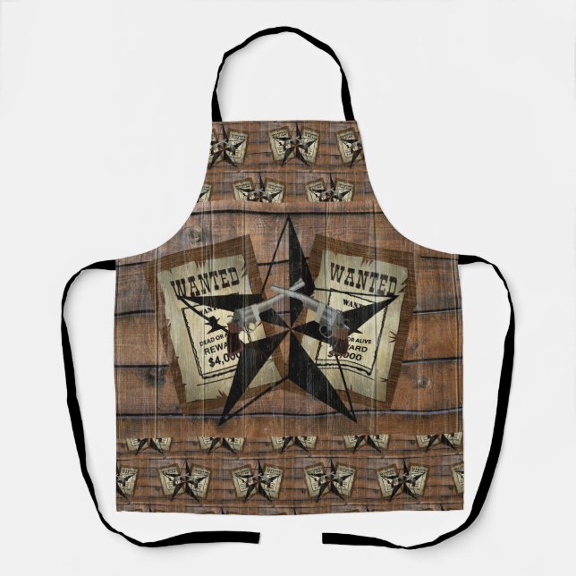Tablier SYMBOLE Recherché Russe Texas Star Western Double  (Recto)