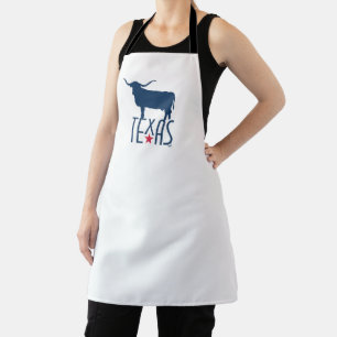 Tablier Symboles du Texas, Longhorn, marine