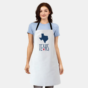 Tablier Symboles du Texas, Texas, bleu marine