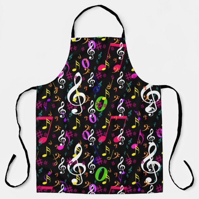 Tablier Symboles musicaux Design Motif (Recto)