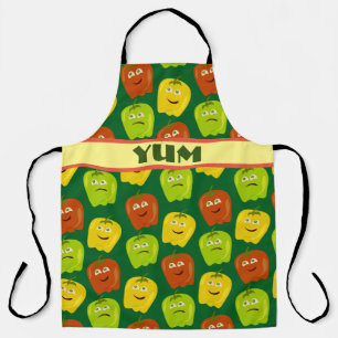 Tablier Sympa Cartoon Bell Poivrons Caractères Amusants