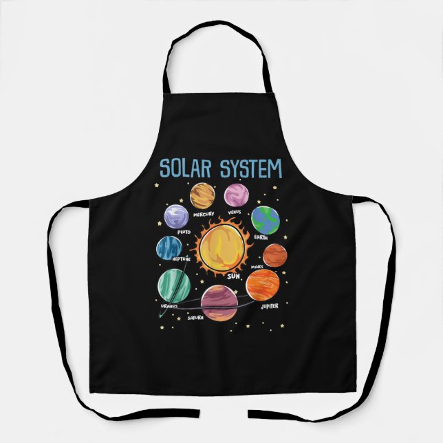 Tablier Système solaire Planètes Science Space Boys Girls  (Recto)