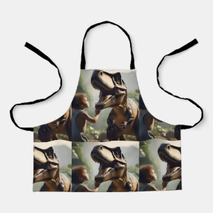 Tablier T-rex Dinosaures Aime Un Pat,