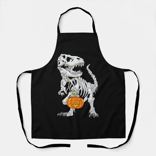 Tablier T-Rex squelette Costume d'Halloween (Recto)