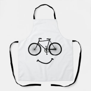 Tablier T-Shirt Bicycle et Smile Vélo Tee Shirt Noir