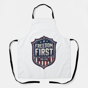 Tablier T-Shirt Bouclier Patriotique Freedom First USA 177