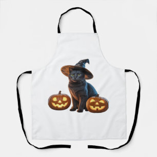 Tablier T-Shirt Classique Magie Chat Noir Halloween