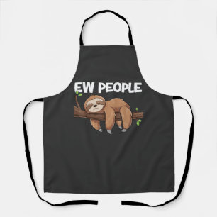 Tablier T-shirt de la paresseux 'Ew People'