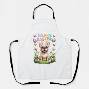 Tablier T-shirt de Pâques Bouledogue Français Drôle French