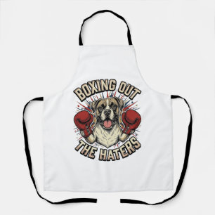 Tablier T-Shirt Drôle Boxer Chien Boxant les Jaloux Desi