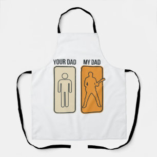 Tablier T-shirt drôle de papa à conception de gravure vint