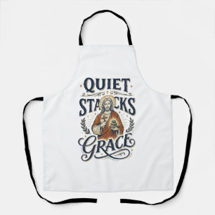 Tablier T-shirt graphique Jésus bibliothécaire Art chrétie