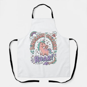 Tablier T-Shirt Licorne Dinosaure Licorne Rugissement Styl