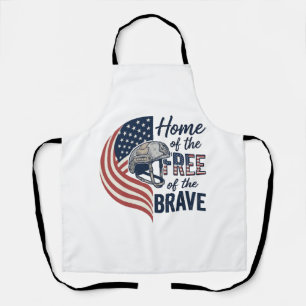 Tablier T-shirt patriotique de la maison libre casque brav
