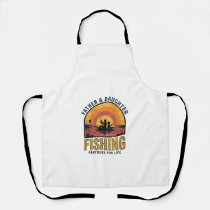 Tablier T-shirt père fille partenaires de pêche pour la vi