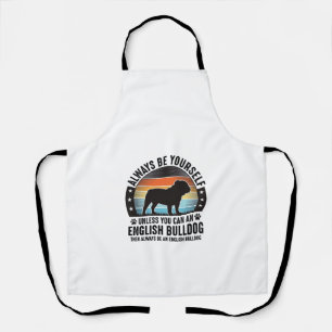 Tablier T-shirt pour amateur de chien Bouledogue anglais V