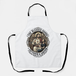 Tablier T-Shirt Studio de Tatouage d'Artiste Jésus Inspira