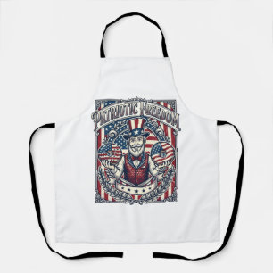 Tablier T-shirt vectoriel amateur de beignet patriotique_1