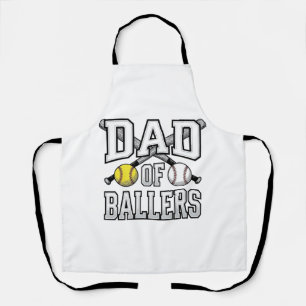Tablier T-shirt vintage baseball softball pour papa de jou