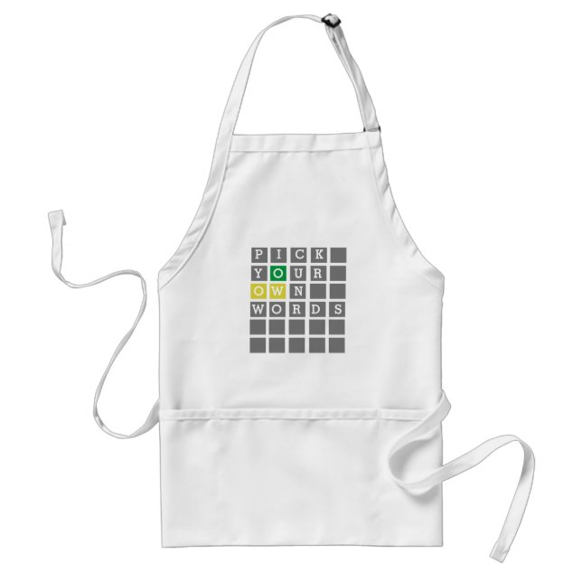 Tablier T-shirt Word personnalisé (Devant)